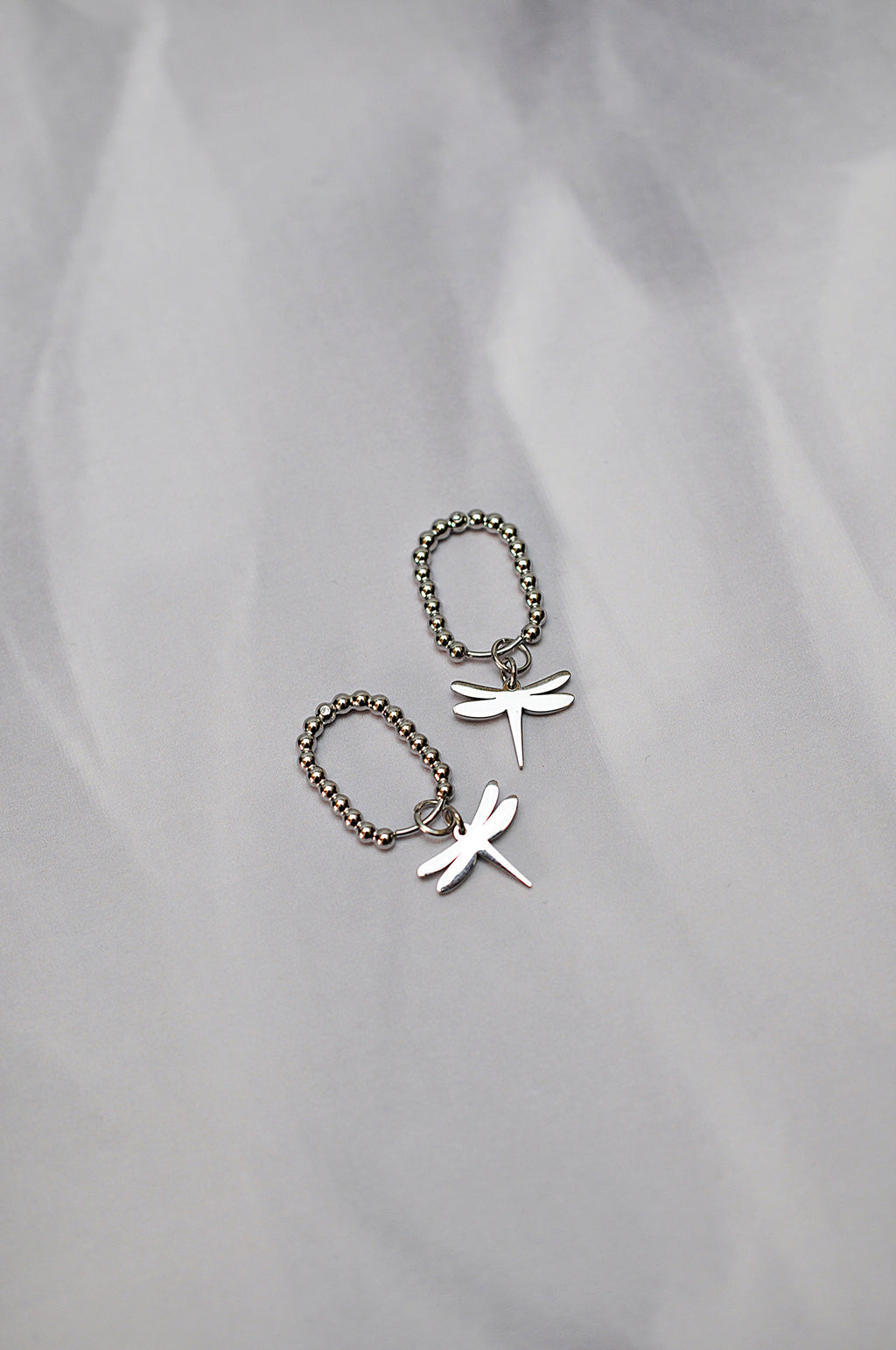 DRAGONFLY oval dot hoops / DRAGONFLY oval dot ring