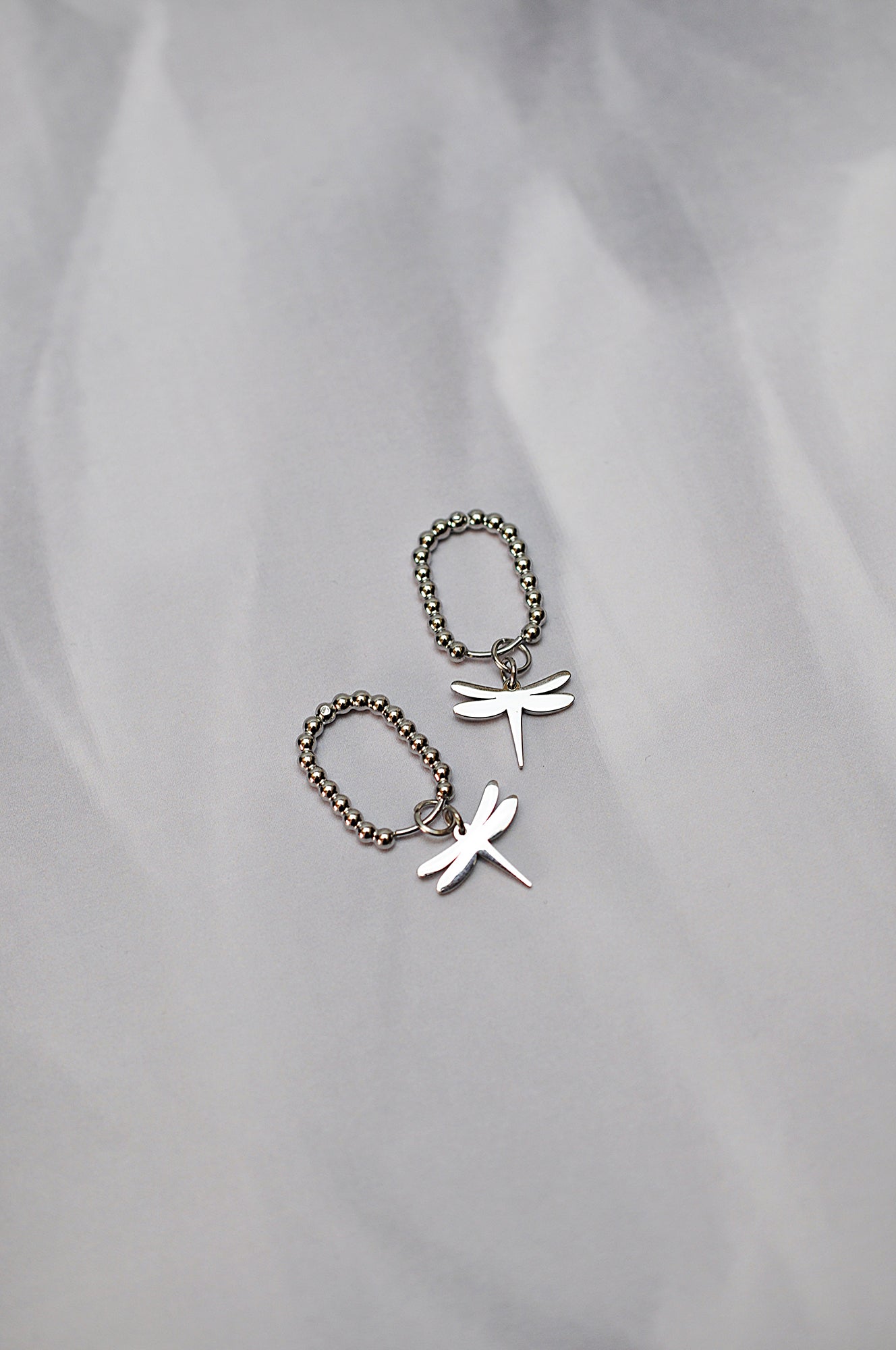 DRAGONFLY oval dot hoops / DRAGONFLY oval dot ring