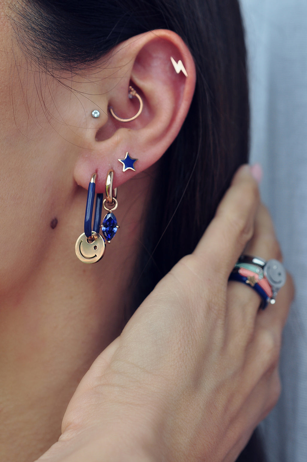 BLUE SKY tiny star earrings