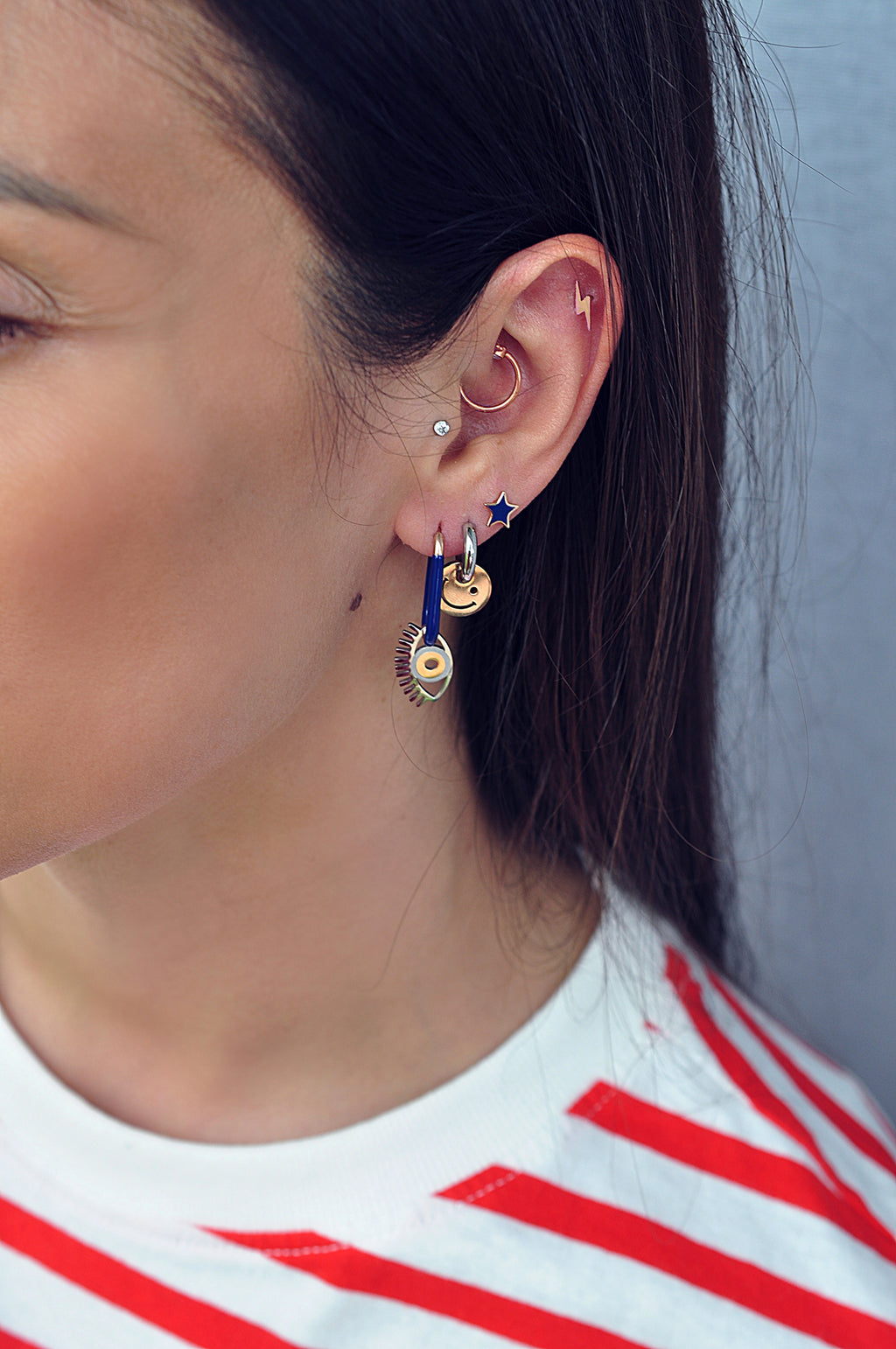 BLUE SKY tiny star earrings