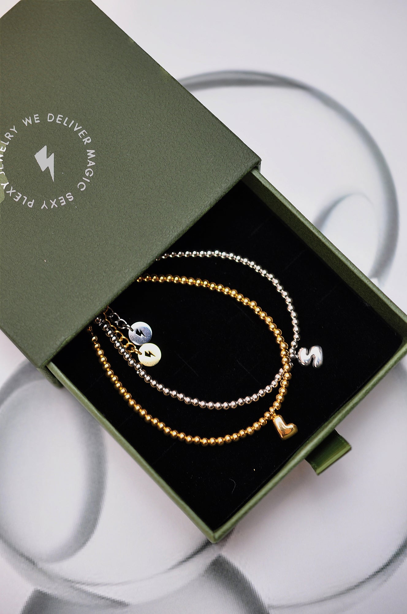 LOVE LETTERS bead bracelet / LOVE LETTERS točkasta narukvica