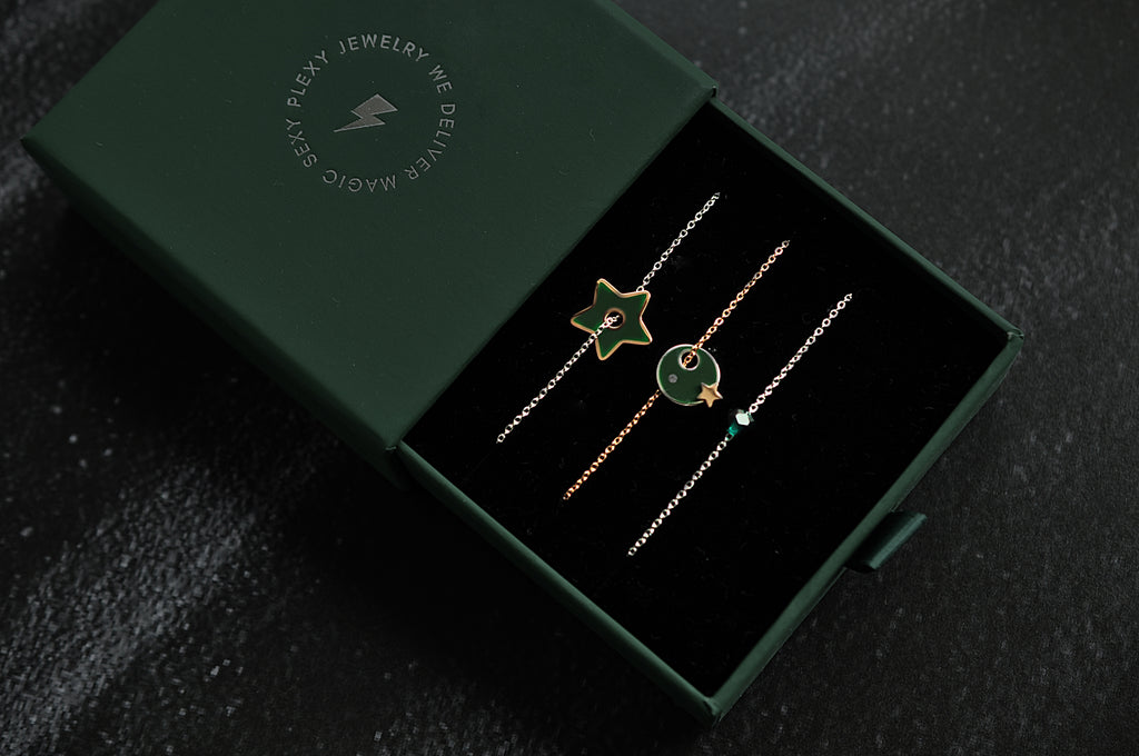 GREEN FOREST Dreifach-Halskette 