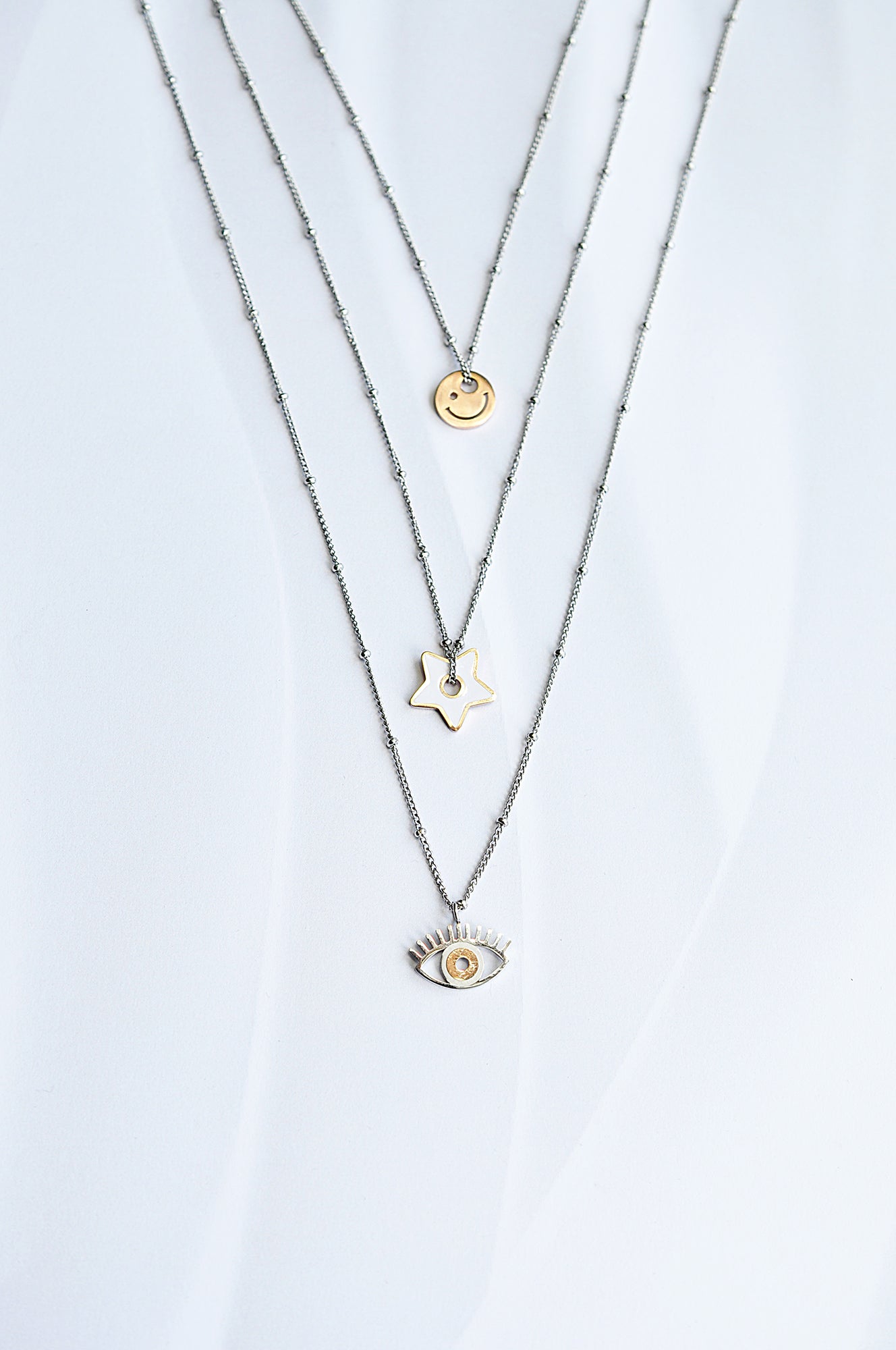 SANTORINI dreifache Halskette / SANTORINI trostruka ogrlica