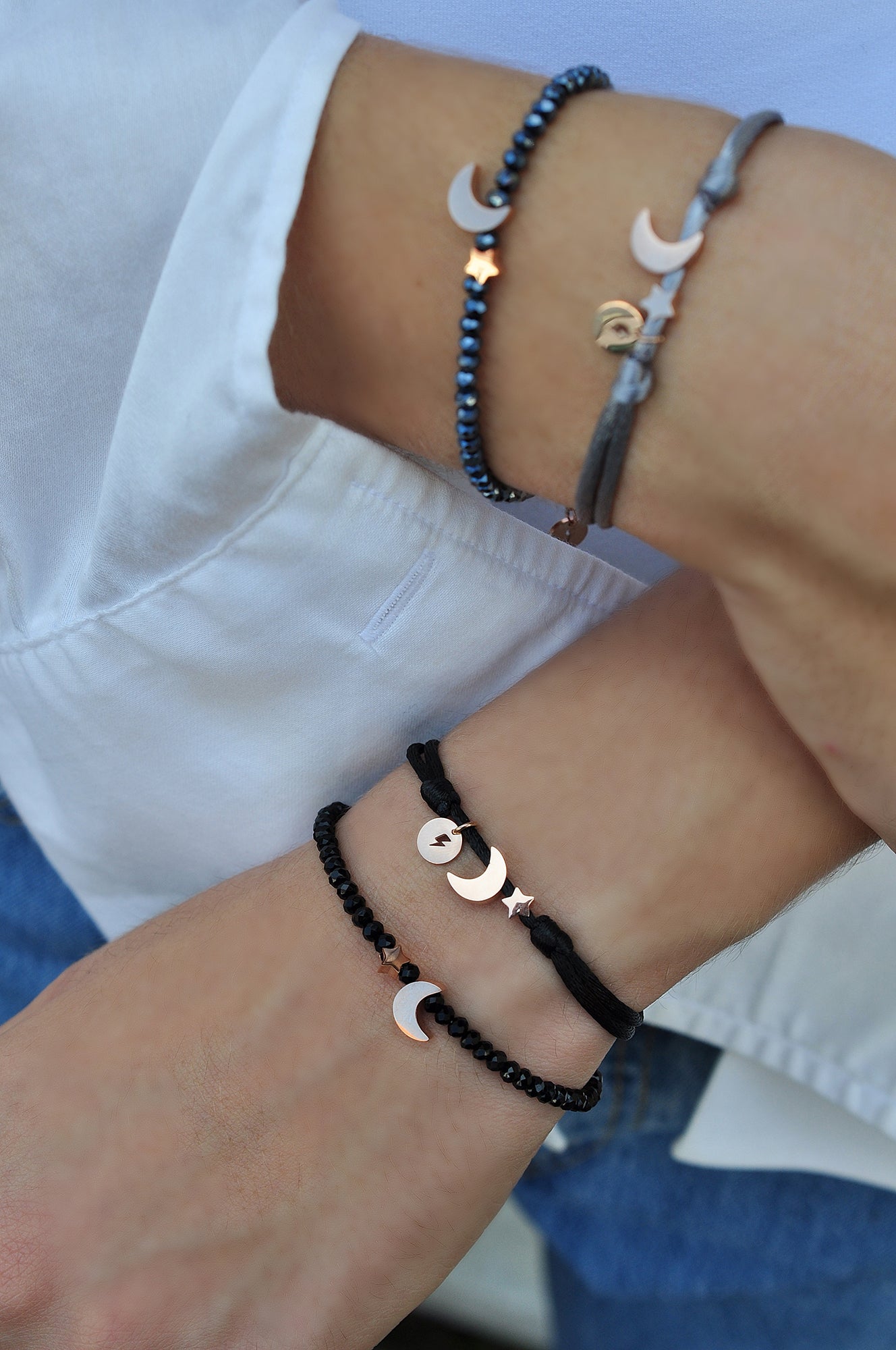 MOON & STAR bead bracelet