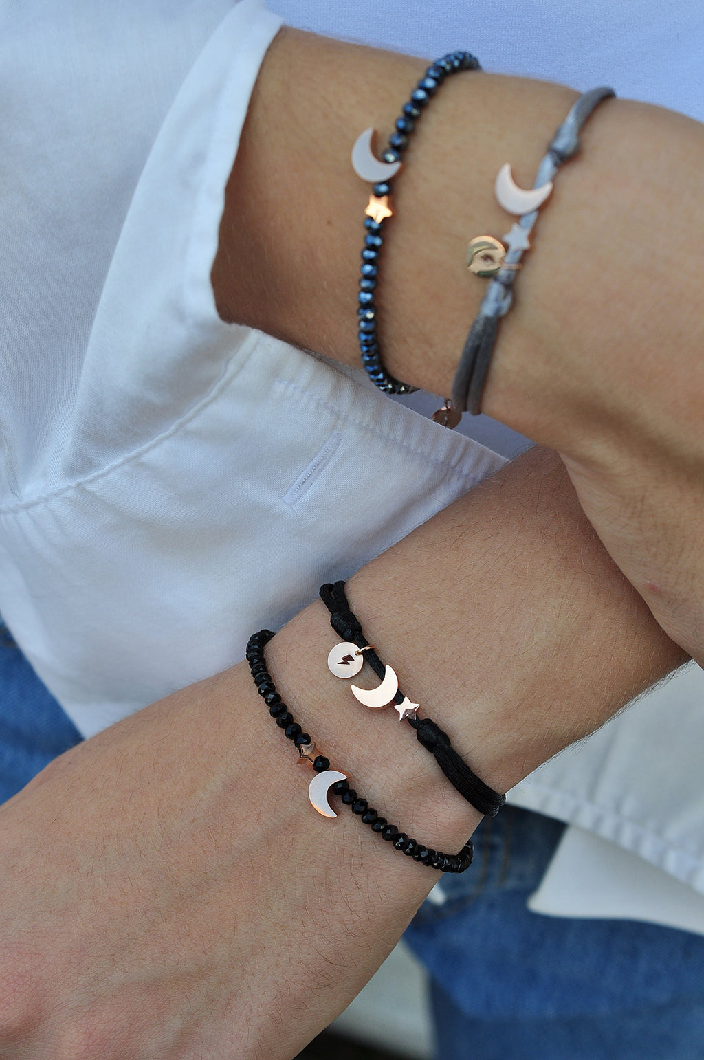 MOON &amp; STAR Seidenarmband