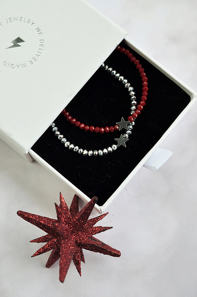 XMAS GIFT BOX red+silver magic