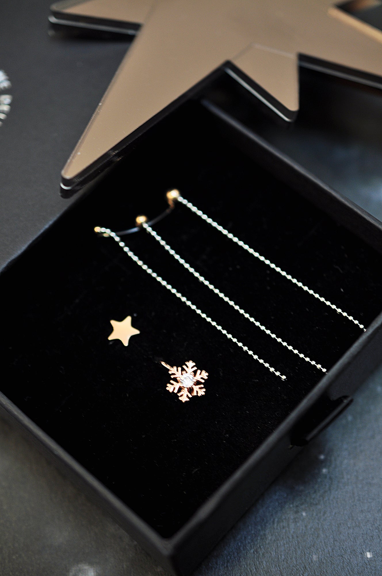 GIFT BOX snow shower rosegold magic