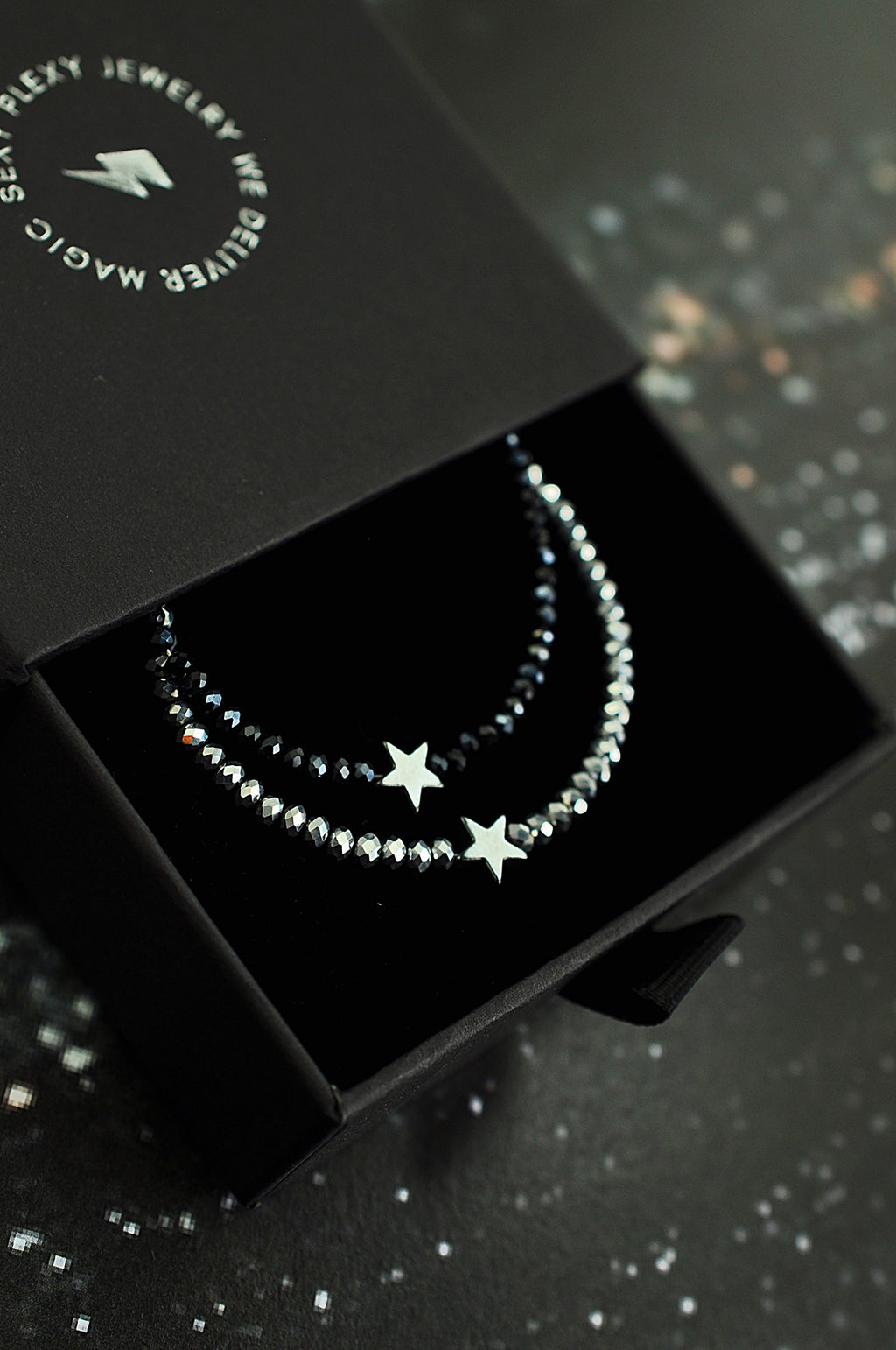 Weihnachtsgeschenkbox blaue Nacht