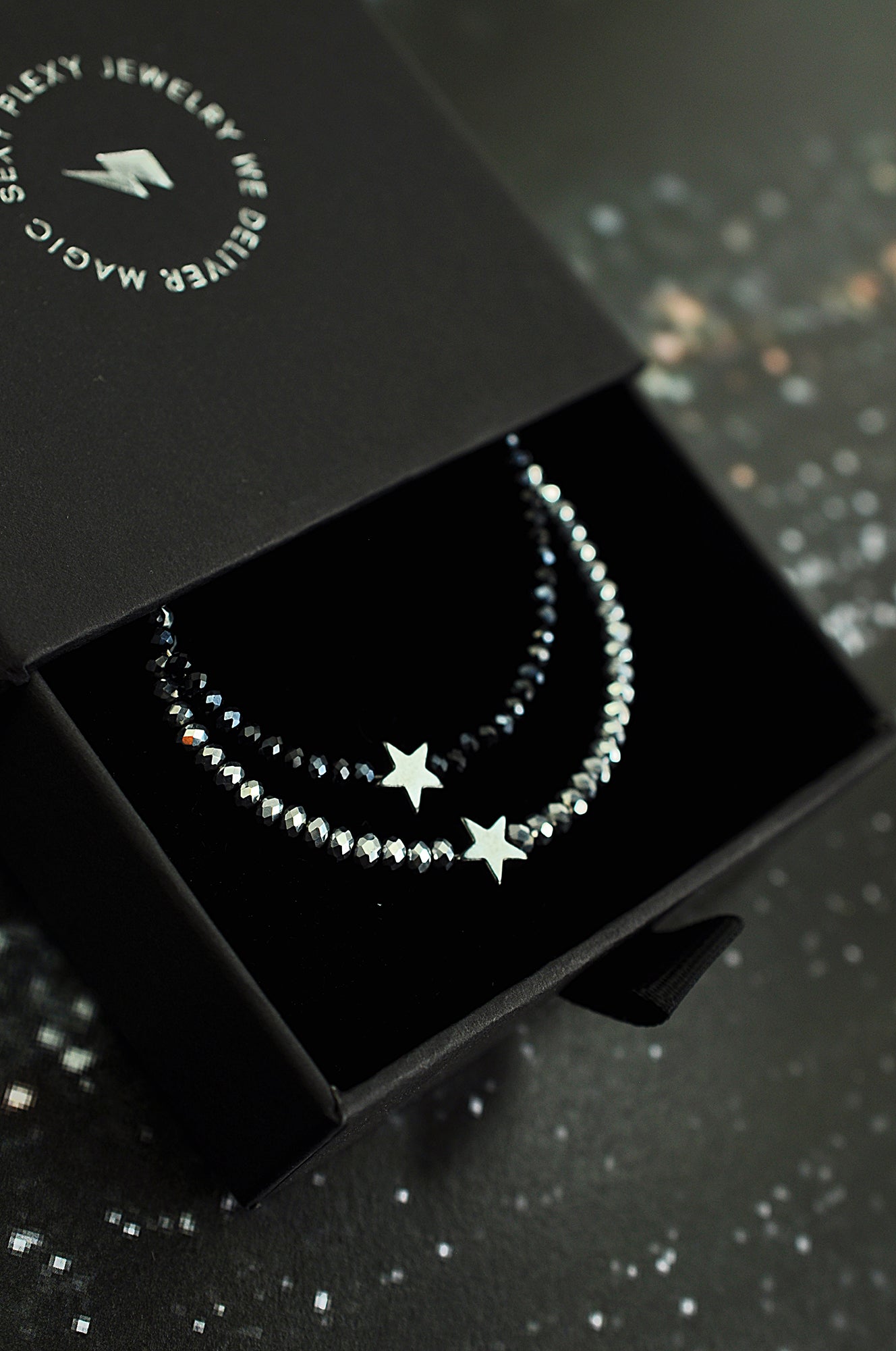 Weihnachtsgeschenkbox blaue Nacht