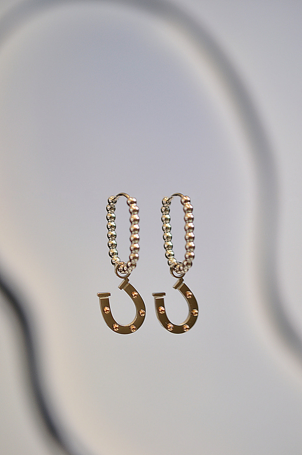 HORSE WHISPERER drop oval hoops