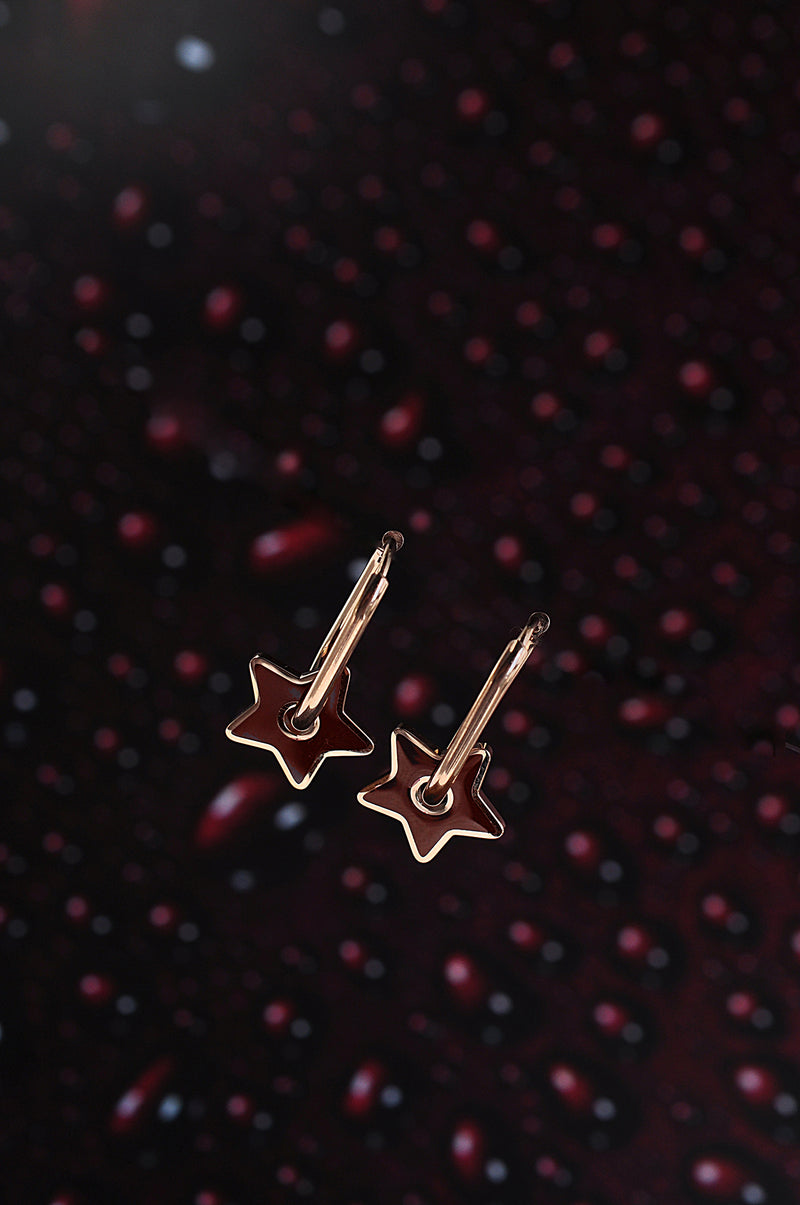 BURGUNDY STAR oval hoops / BURGUNDY STAR ovalni ringovi