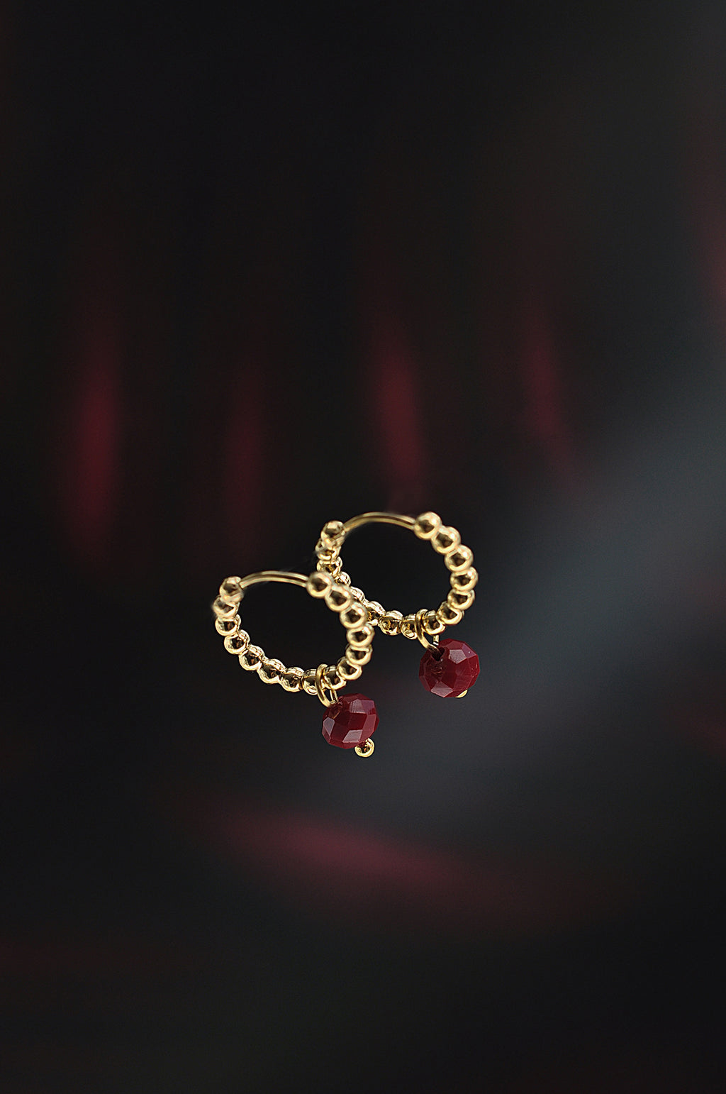 MOON STONE dot classic hoops / MOON STONE dot klasični ringovi