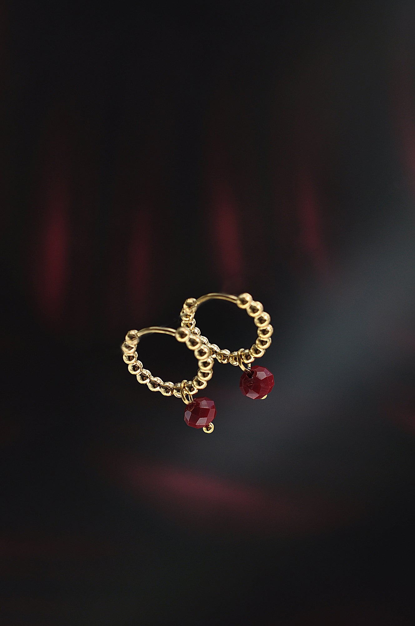 MOON STONE dot classic hoops / MOON STONE dot klasični ringovi