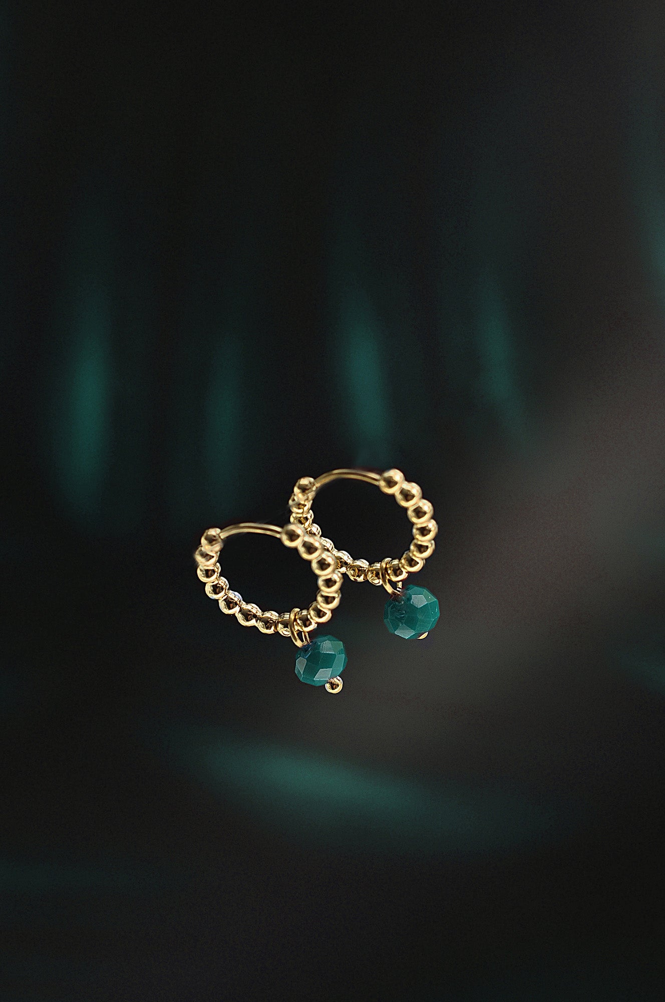 MOON STONE dot classic hoops / MOON STONE dot klasični ringovi