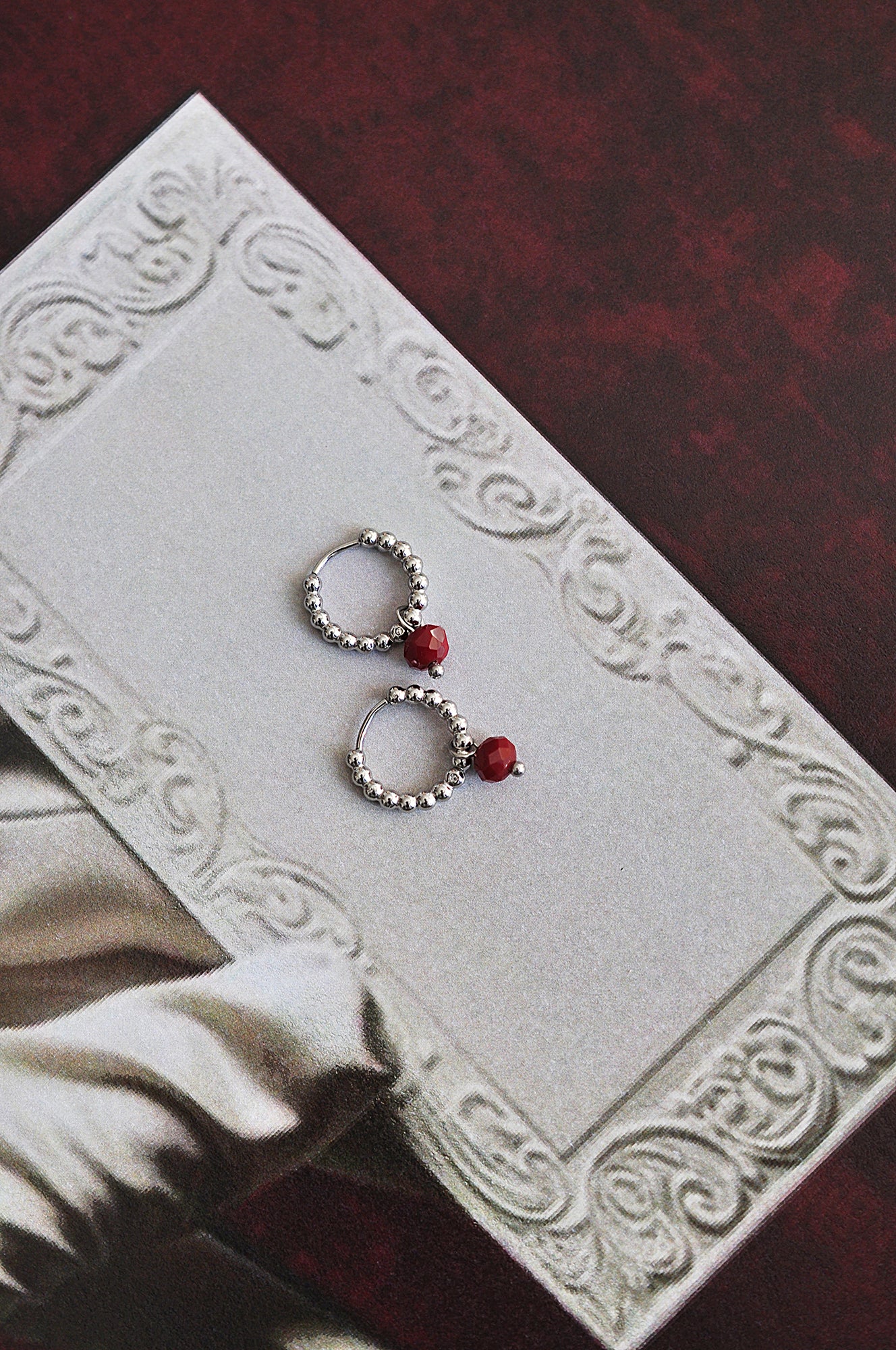 MOON STONE dot classic hoops / MOON STONE dot klasični ringovi