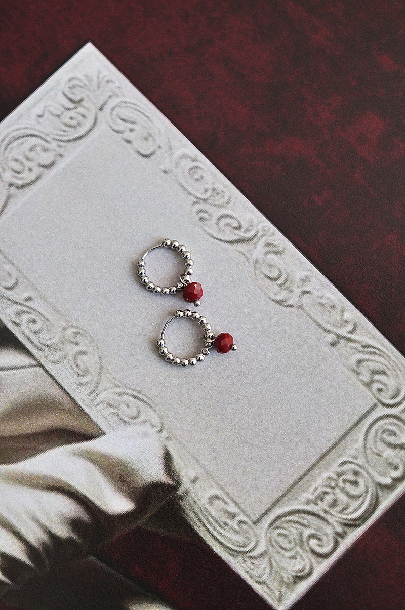 MOON STONE dot classic hoops / MOON STONE dot klasični ringovi