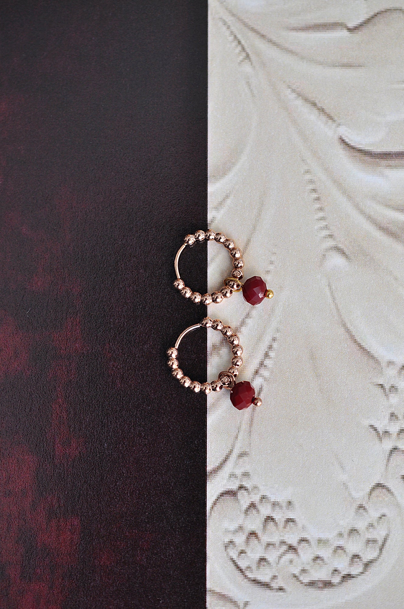 MOON STONE dot classic hoops / MOON STONE dot klasični ringovi