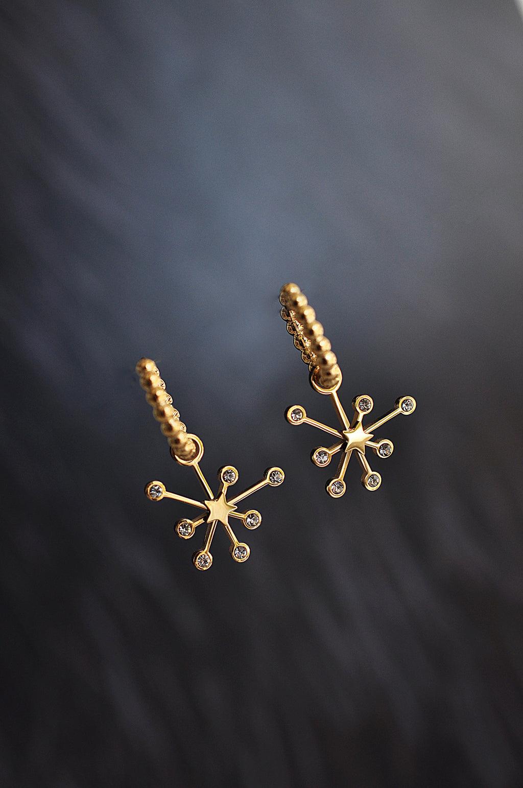 NIGHT SPARK dot classic hoops / NIGHT SPARK dot klasični ringovi