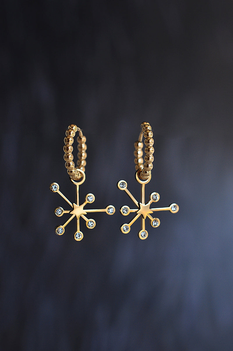 NIGHT SPARK dot classic hoops / NIGHT SPARK dot klasični ringovi