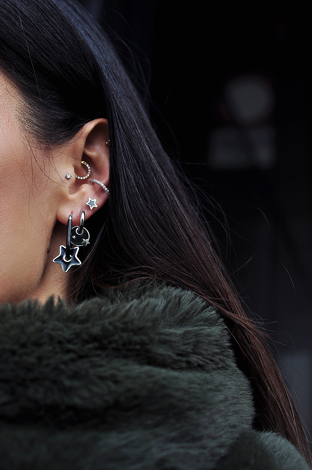 BLACKEST OF ALL ovalni obroči / BLACKEST OF ALL ovalni obroči