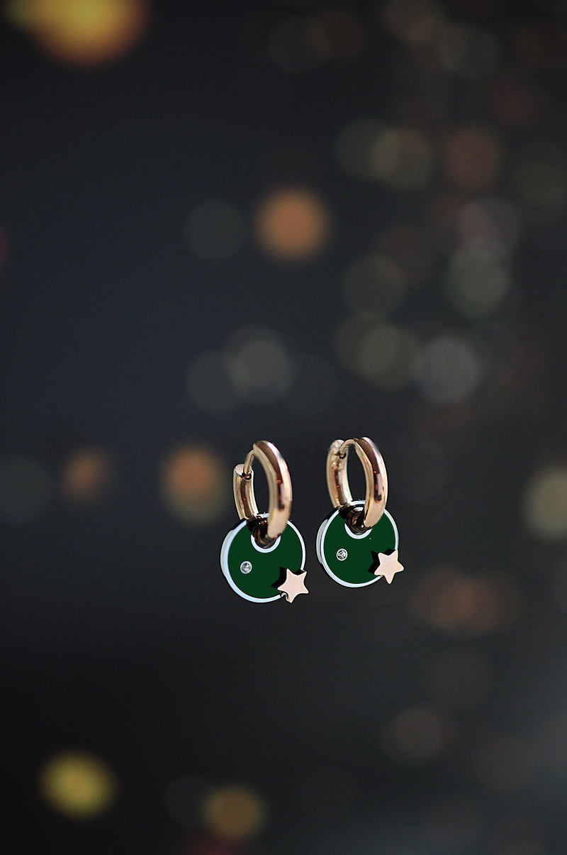 GREAT GREEN SPOT mini hoops