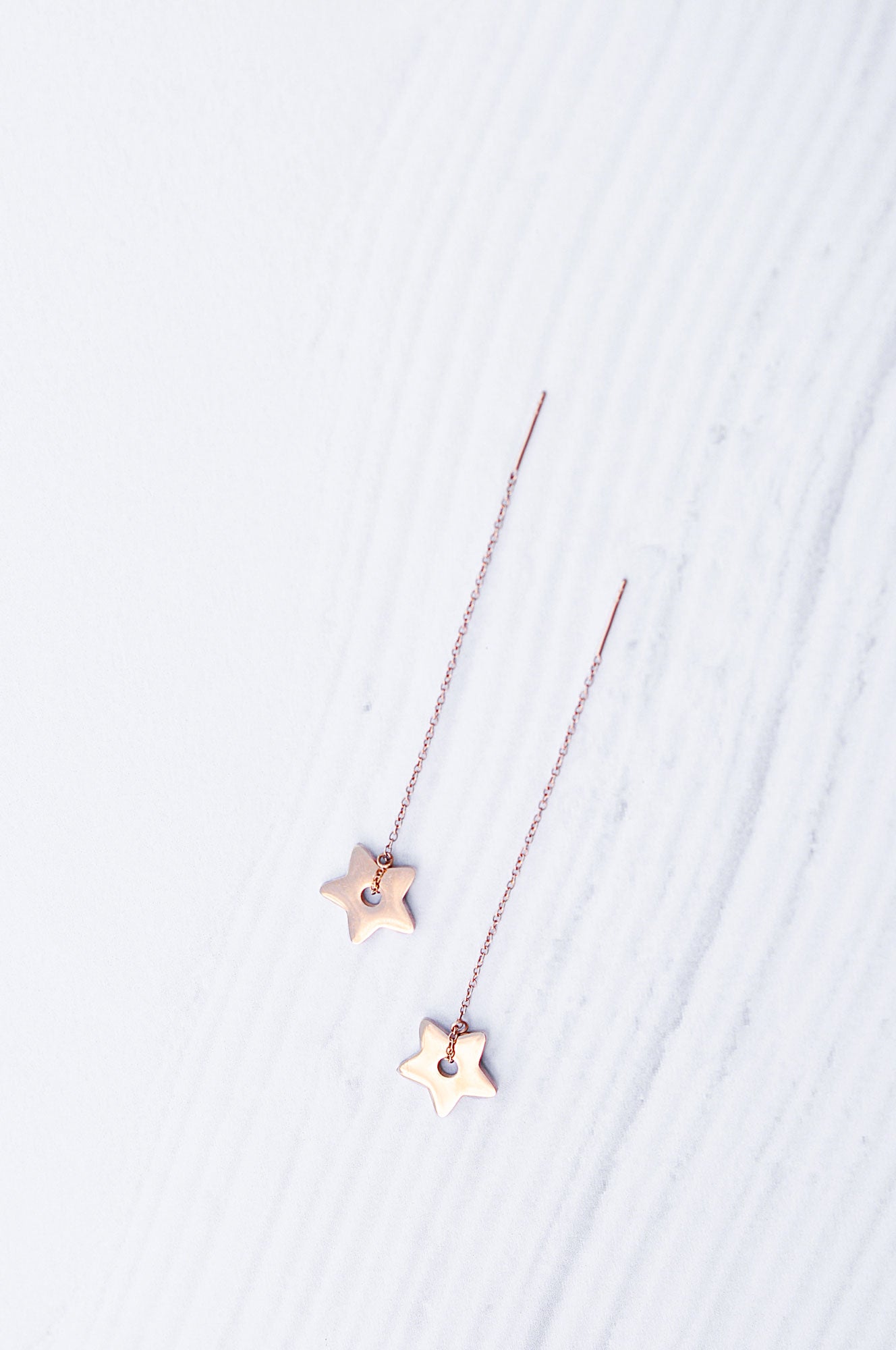 TURQUOISE STAR chain earrings