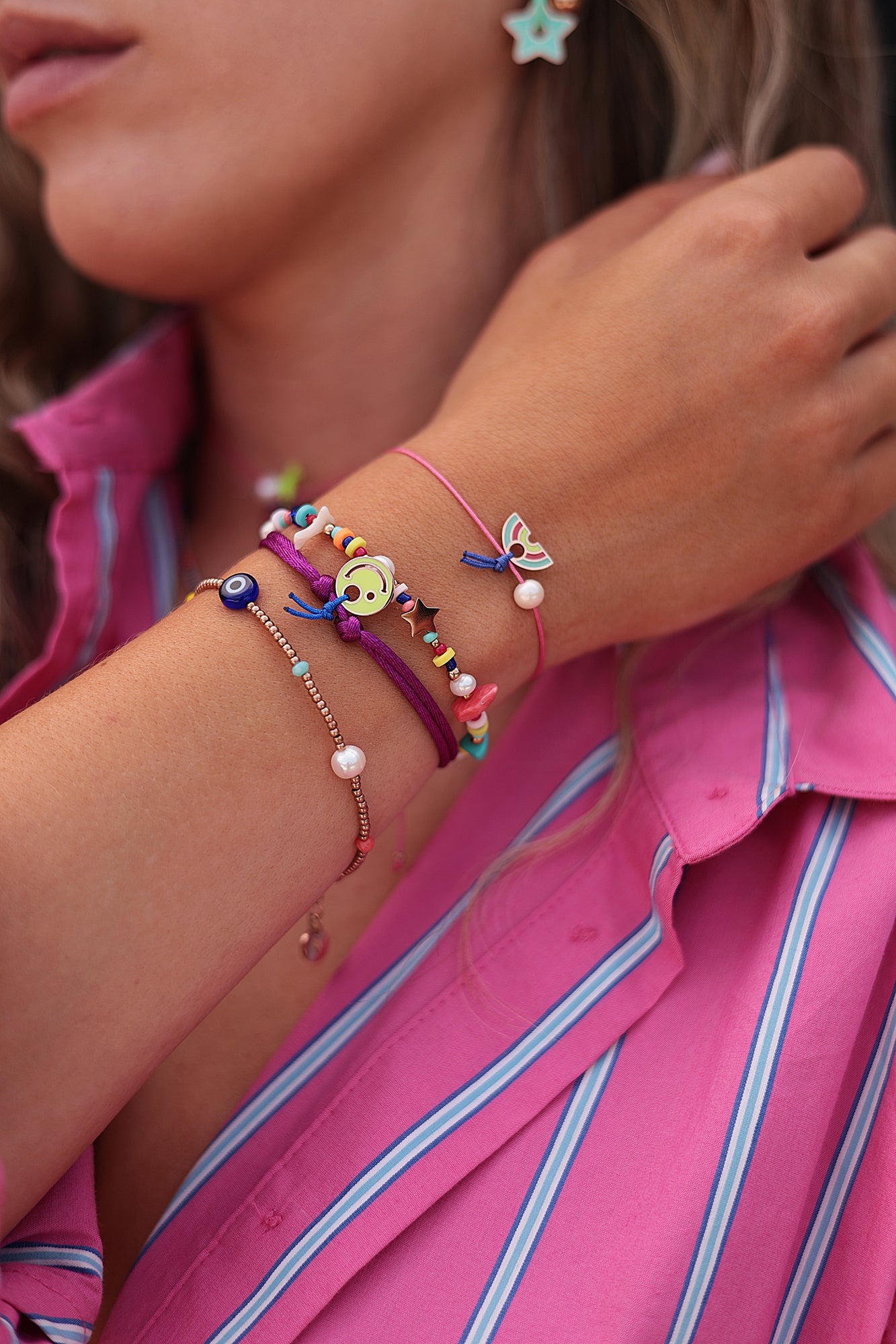 RAINBOW SANGRIA thin string bracelet / RAINBOW SANGRIA narukvica trakica