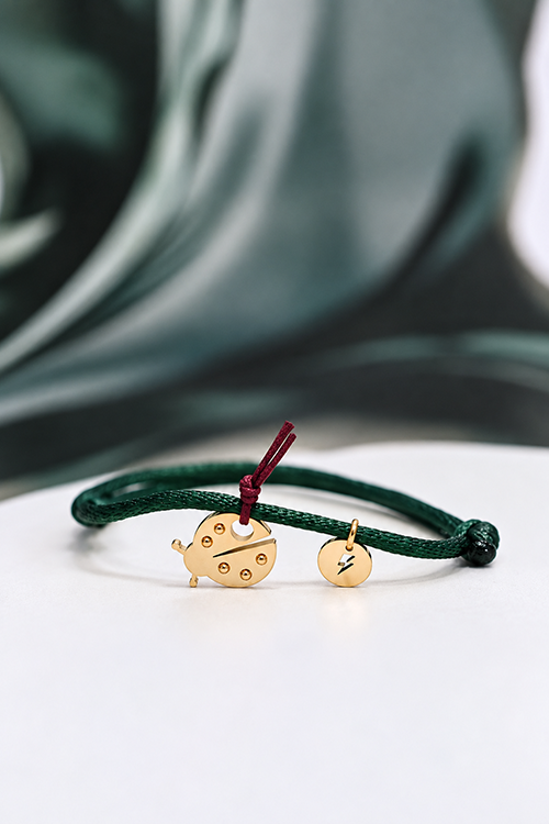 LADYBUG silk string bracelet / LADYBUG narukvica trakica