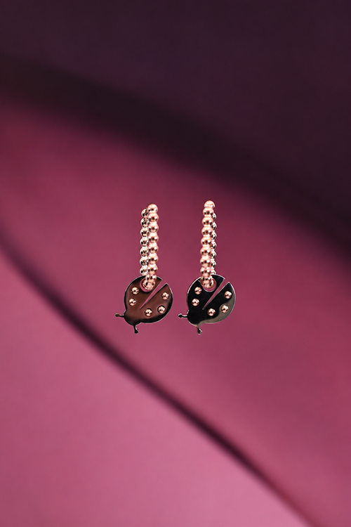 LADYBUG dot oval hoops / LADYBUG dot ovalni ringovi