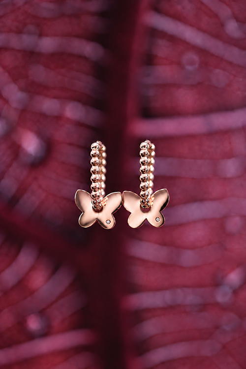 BUTTERFLY dot oval hoops / BUTTERFLY dot ovalni ringovi