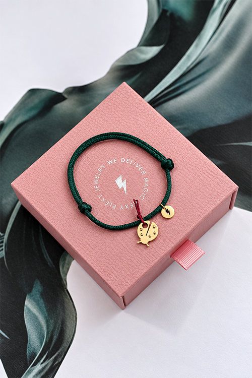LADYBUG silk string bracelet / LADYBUG narukvica trakica