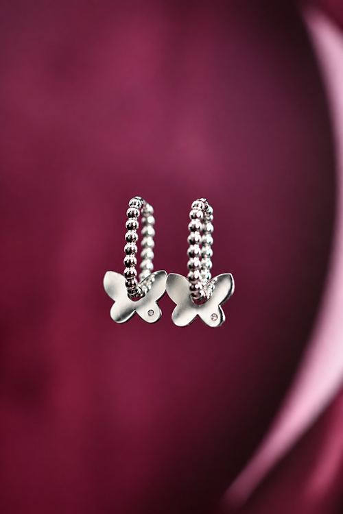 BUTTERFLY dot oval hoops / BUTTERFLY dot ovalni ringovi