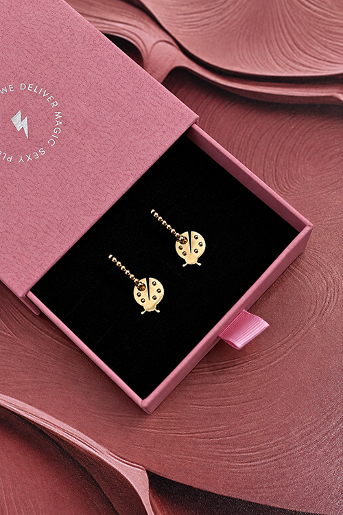 LADYBUG dot oval hoops / LADYBUG dot ovalni ringovi