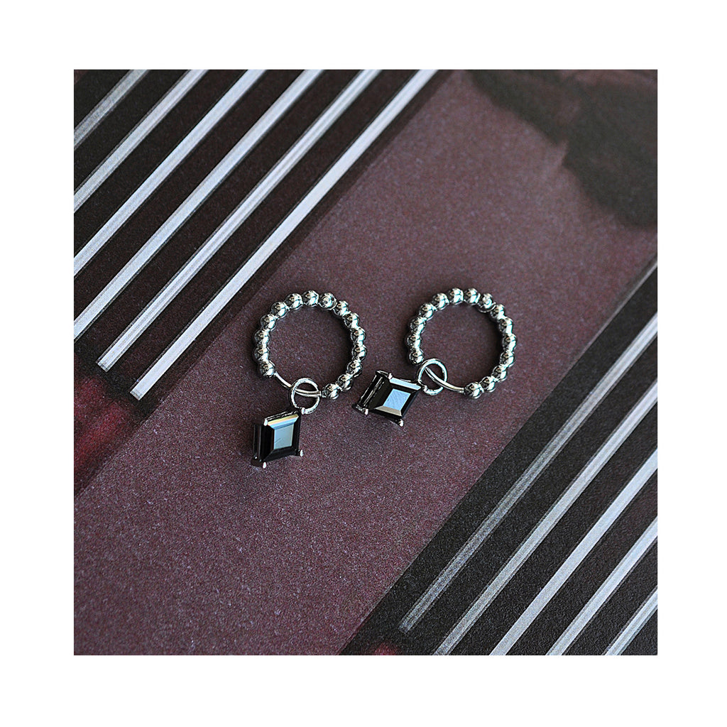 BLACK ROCK dot classic hoops / BLACK ROCK dot klasični ringovi