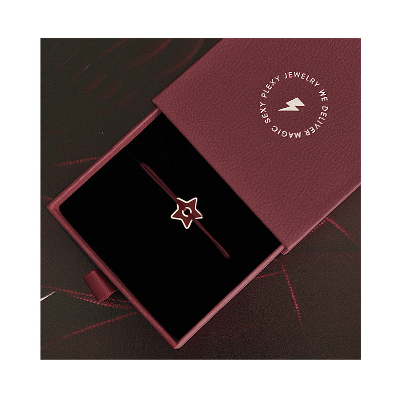 BURGUNDY STAR silk bracelet / BURGUNDY STAR silk bracelet