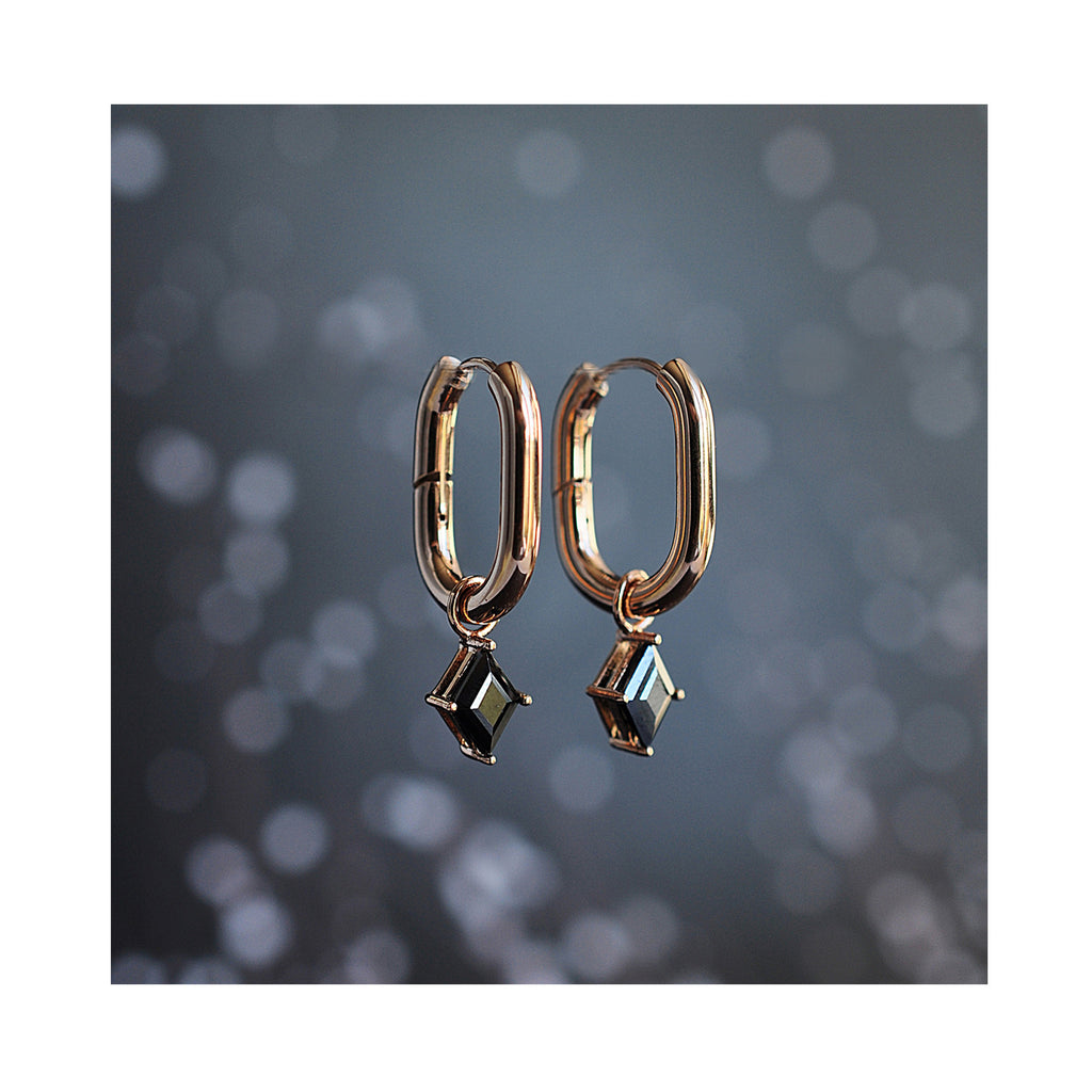 BLACK ROCK statement oval hoop / BLACK ROCK statement ovalni ringovi