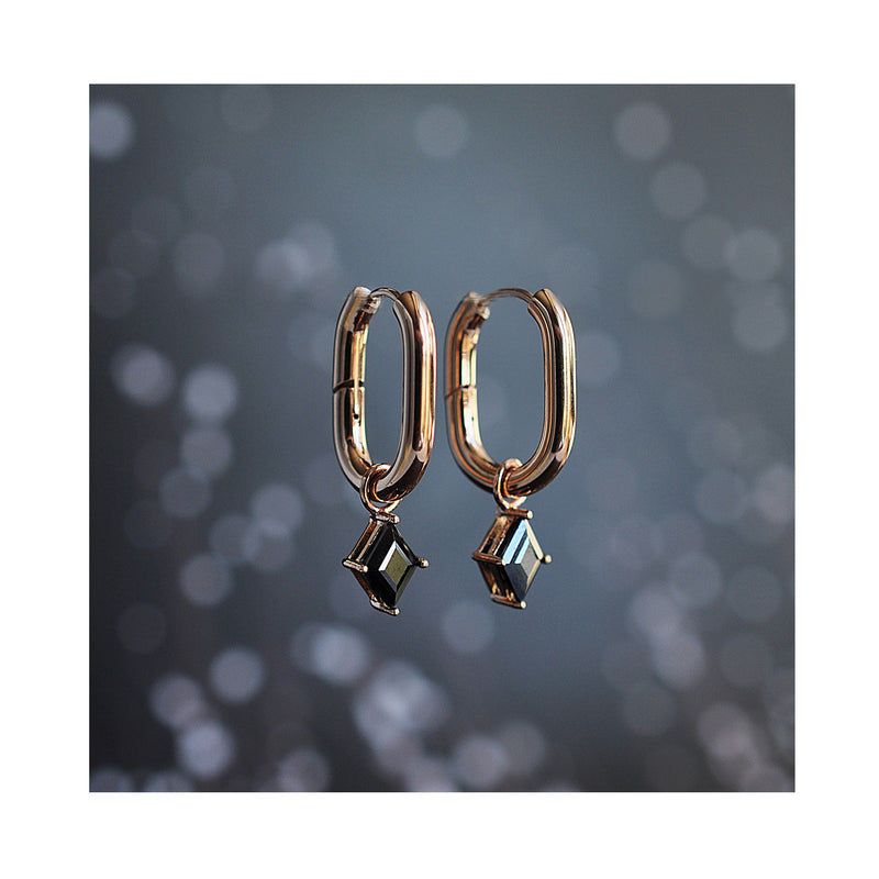 BLACK ROCK statement oval hoop / BLACK ROCK statement ovalni ringovi