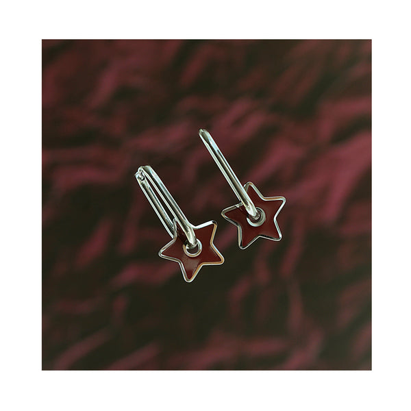 BURGUNDY STAR oval hoops / BURGUNDY STAR ovalni ringovi