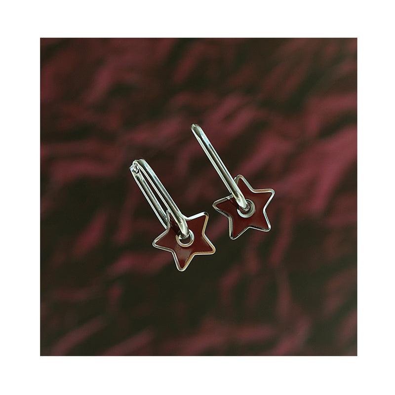 BURGUNDY STAR oval hoops / BURGUNDY STAR ovalni ringovi
