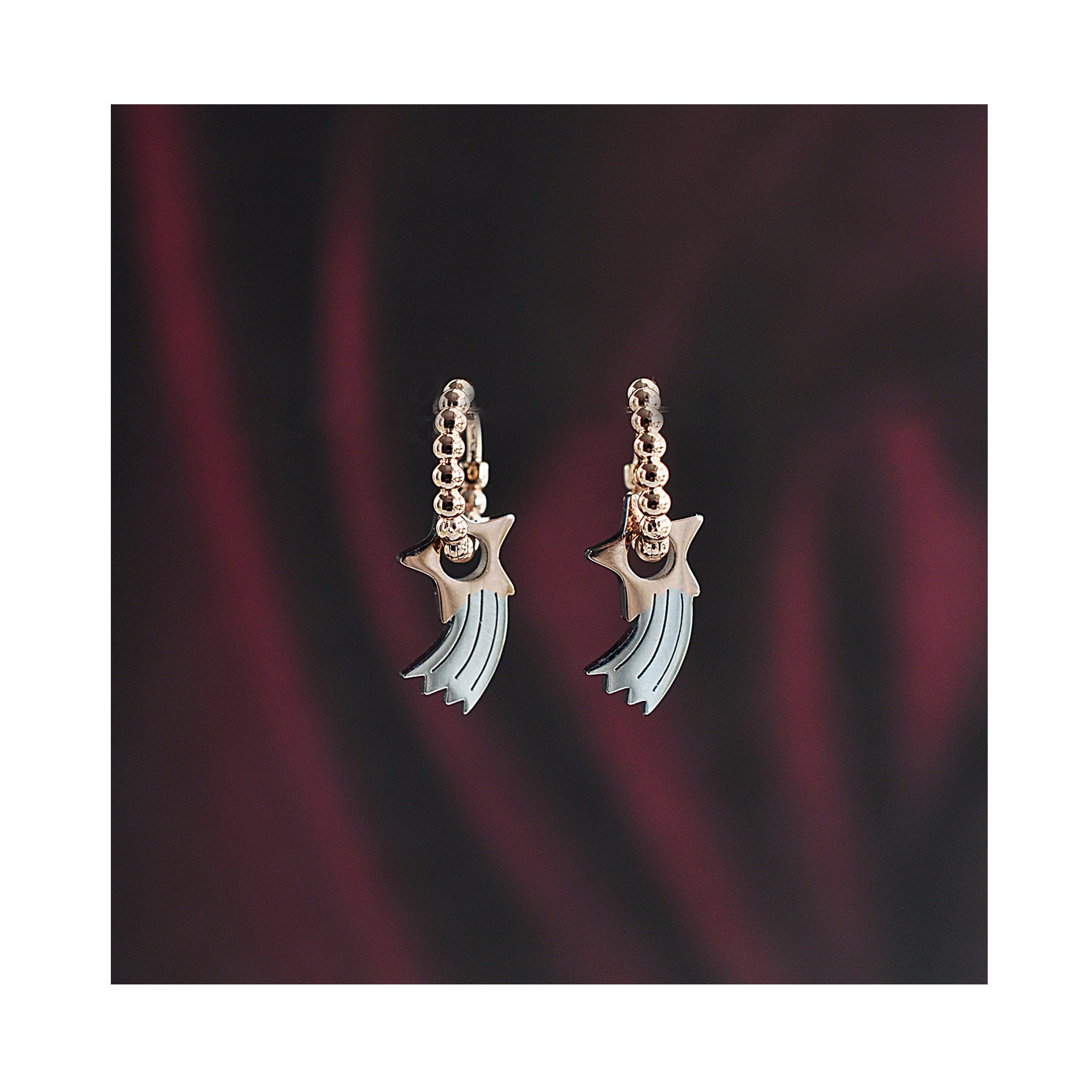 SHOOTING STAR mini dot hoops / SHOOTING STAR mini dot ringovi