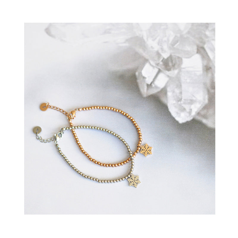 SNOWFLAKE beads bracelet / SNOWFLAKE točkasta narukvica