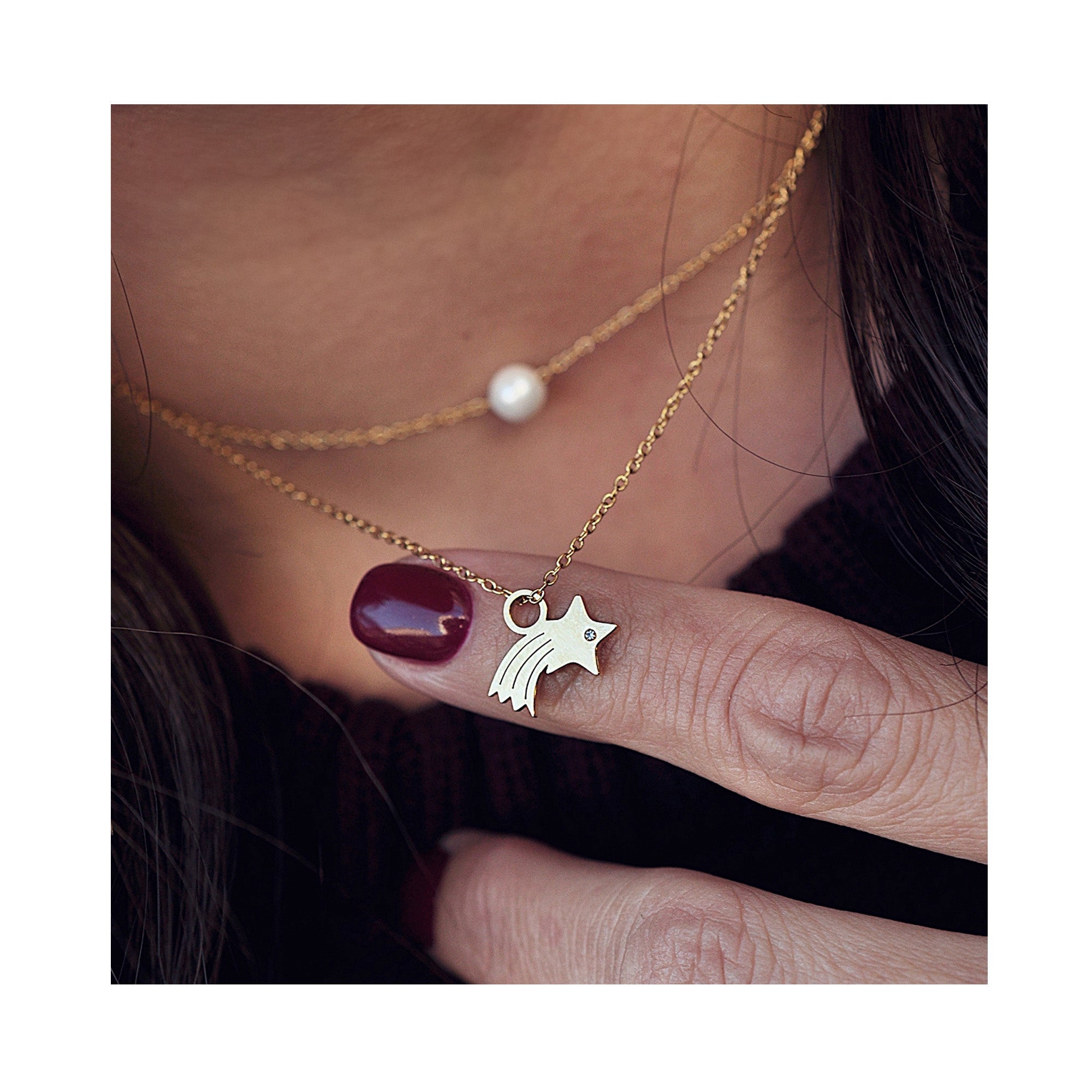 SHOOTING STAR double necklace / SHOOTING STAR dvostruka ogrlica