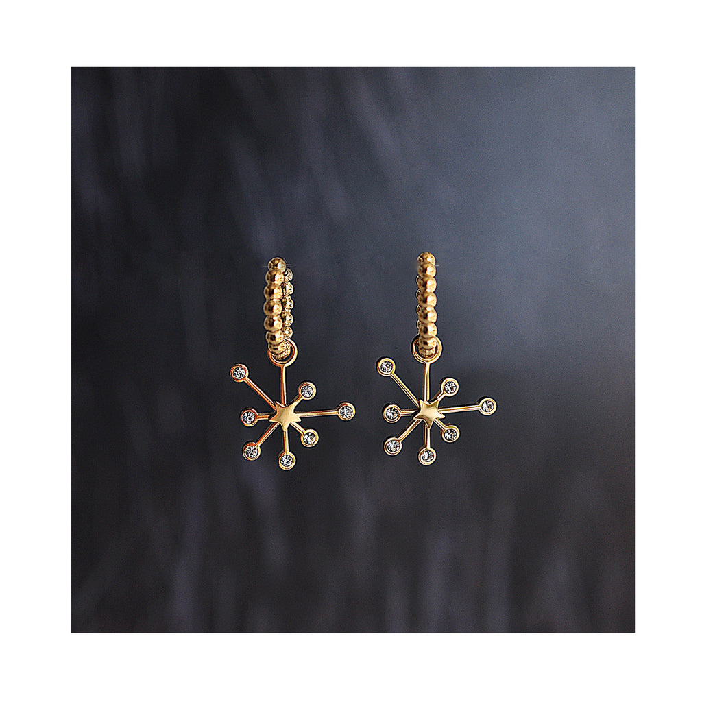 NIGHT SPARK dot classic hoops / NIGHT SPARK dot klasični ringovi