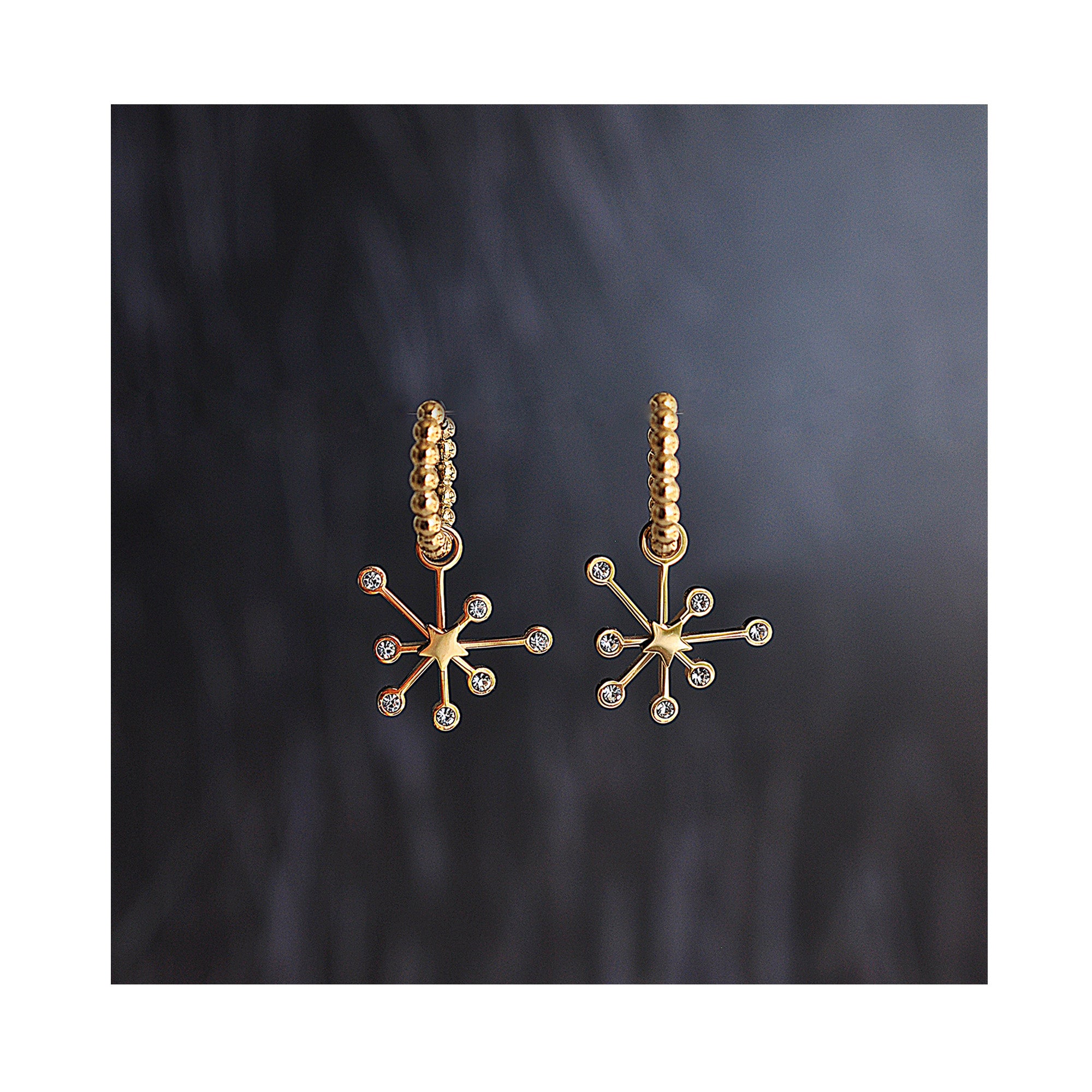 NIGHT SPARK dot classic hoops / NIGHT SPARK dot klasični ringovi