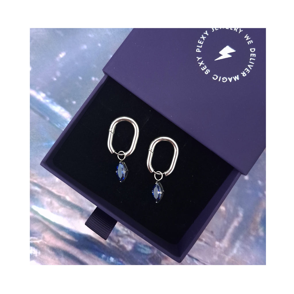 BLUE ROCK statement oval hoop / BLUE ROCK statement ovalni ringovi