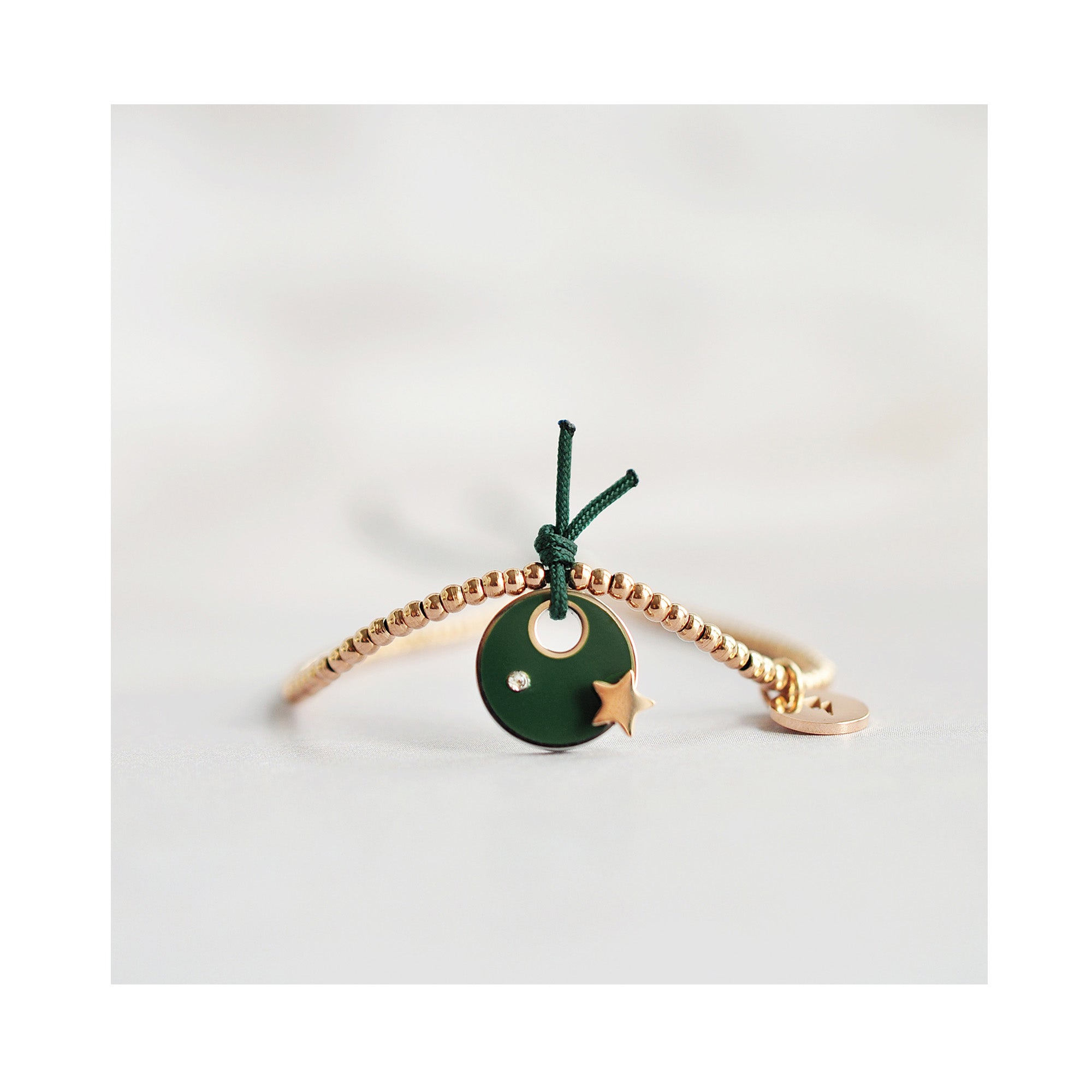 GROSSES GRÜNES FLECKEN Perlenarmband