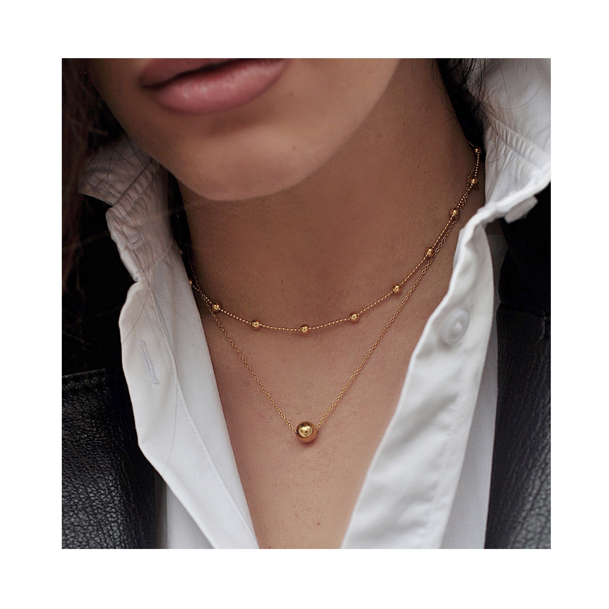 SNOW DROPS Choker Halskette