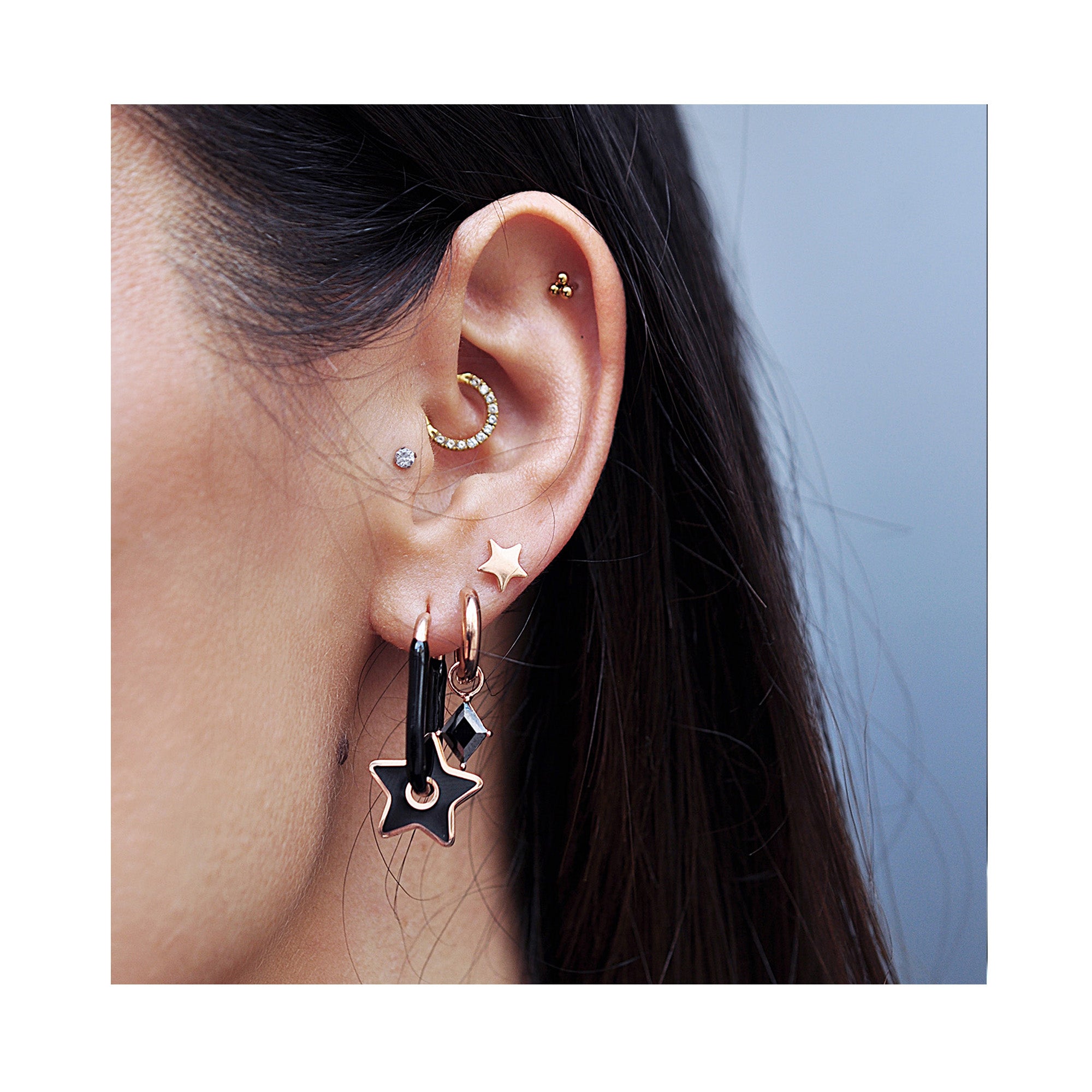 BLACKEST OF ALL ovalni obroči / BLACKEST OF ALL ovalni obroči