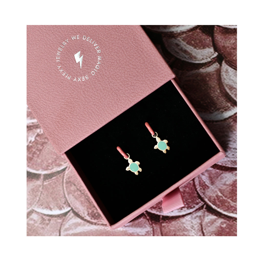 FUNKY TURTLE color mini hoops / FUNKY TURTLE mini ring u boji