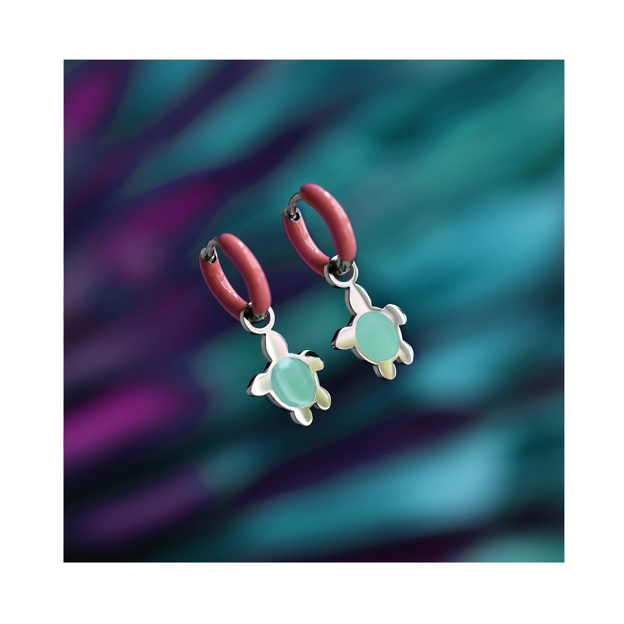 FUNKY TURTLE color mini hoops / FUNKY TURTLE mini ring u boji